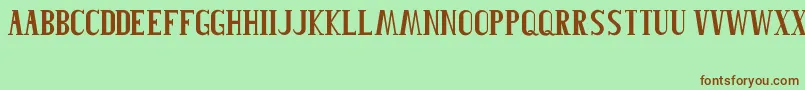 Шрифт Roblefont – коричневые шрифты на зелёном фоне