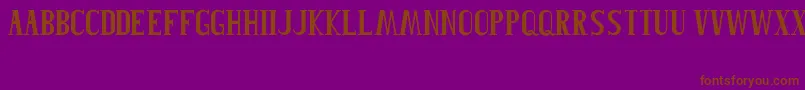 フォントRoblefont – 紫色の背景に茶色のフォント