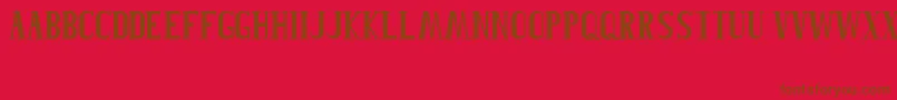 Fonte Roblefont – fontes marrons em um fundo vermelho