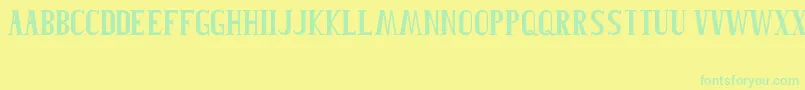 Roblefont Font – Green Fonts on Yellow Background