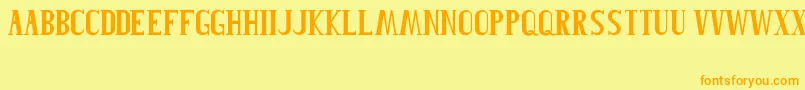 Roblefont Font – Orange Fonts on Yellow Background