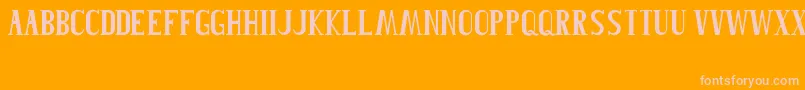 Roblefont-Schriftart – Rosa Schriften auf orangefarbenem Hintergrund