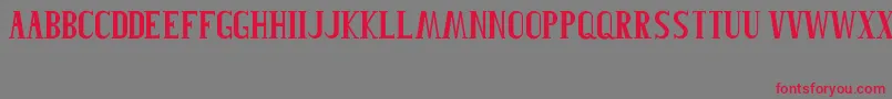 Roblefont-Schriftart – Rote Schriften auf grauem Hintergrund