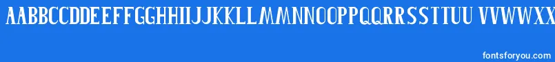 Roblefont Font – White Fonts on Blue Background