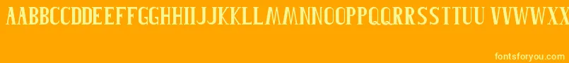 Roblefont Font – Yellow Fonts on Orange Background