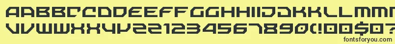 Шрифт NechaoSharp – чёрные шрифты на жёлтом фоне