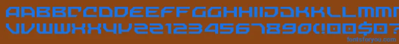 NechaoSharp Font – Blue Fonts on Brown Background