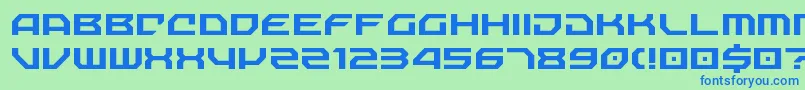 NechaoSharp Font – Blue Fonts on Green Background