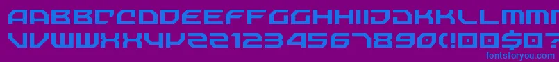 NechaoSharp Font – Blue Fonts on Purple Background