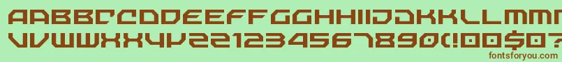 NechaoSharp Font – Brown Fonts on Green Background