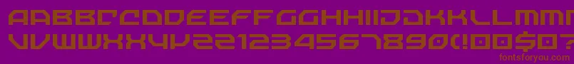 NechaoSharp-fontti – ruskeat fontit violetilla taustalla