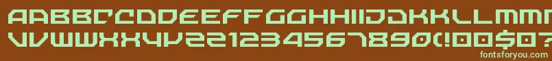 NechaoSharp-fontti – vihreät fontit ruskealla taustalla