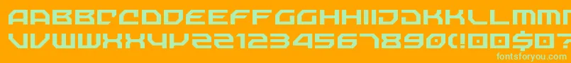 NechaoSharp Font – Green Fonts on Orange Background