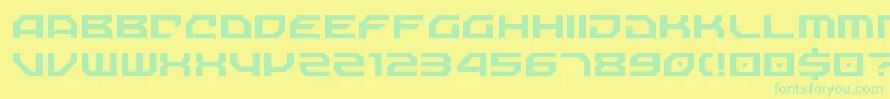 NechaoSharp-Schriftart – Grüne Schriften auf gelbem Hintergrund