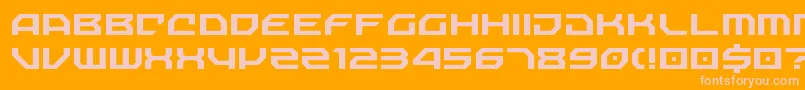 NechaoSharp-fontti – vaaleanpunaiset fontit oranssilla taustalla