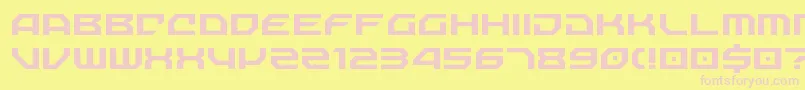 NechaoSharp Font – Pink Fonts on Yellow Background