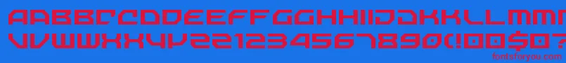 NechaoSharp Font – Red Fonts on Blue Background