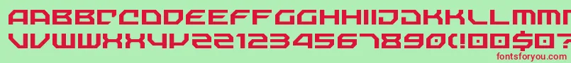 NechaoSharp-fontti – punaiset fontit vihreällä taustalla