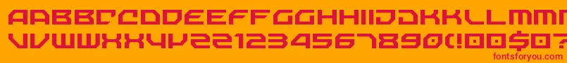 NechaoSharp-Schriftart – Rote Schriften auf orangefarbenem Hintergrund