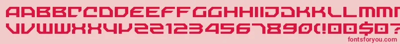 NechaoSharp Font – Red Fonts on Pink Background