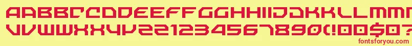 NechaoSharp Font – Red Fonts on Yellow Background