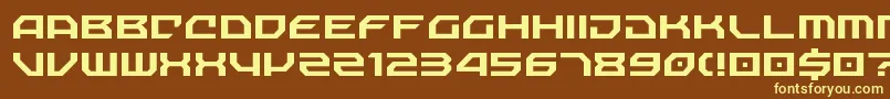NechaoSharp Font – Yellow Fonts on Brown Background