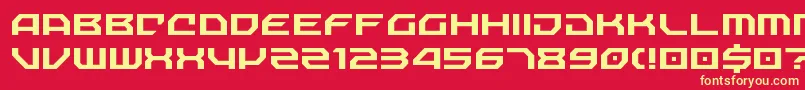 NechaoSharp Font – Yellow Fonts on Red Background