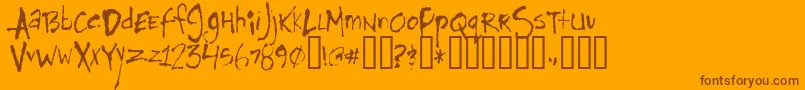 Horse Font – Brown Fonts on Orange Background