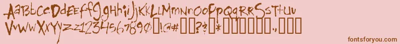 Horse Font – Brown Fonts on Pink Background