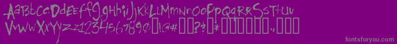 Horse Font – Gray Fonts on Purple Background