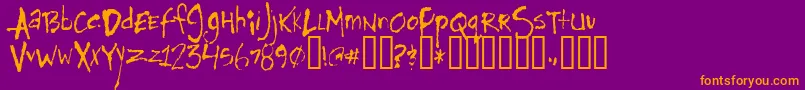 Horse Font – Orange Fonts on Purple Background