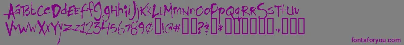 Horse Font – Purple Fonts on Gray Background