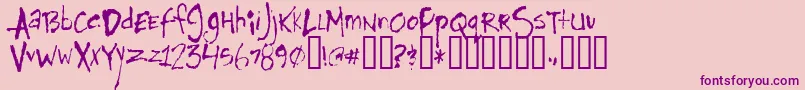 Horse Font – Purple Fonts on Pink Background