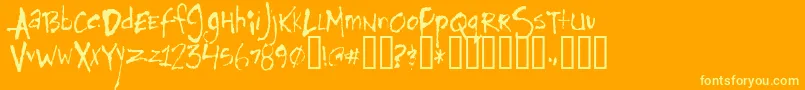 Horse Font – Yellow Fonts on Orange Background