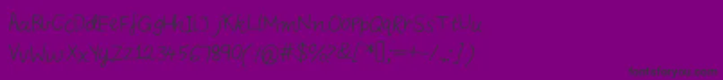 Iysnobodysperfect-Schriftart – Schwarze Schriften auf violettem Hintergrund