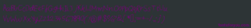 Iysnobodysperfect Font – Purple Fonts on Black Background