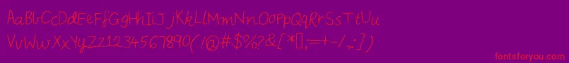 Iysnobodysperfect Font – Red Fonts on Purple Background