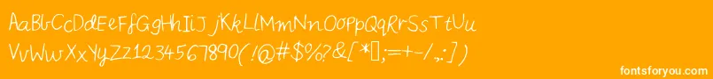 Iysnobodysperfect Font – White Fonts on Orange Background