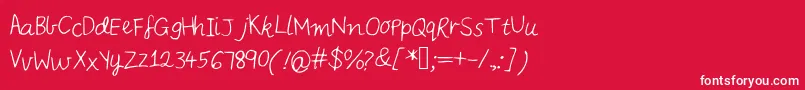 Iysnobodysperfect Font – White Fonts on Red Background