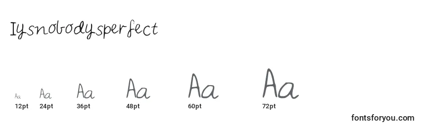 Iysnobodysperfect Font Sizes