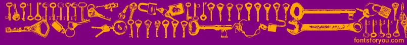 Avain Font – Orange Fonts on Purple Background