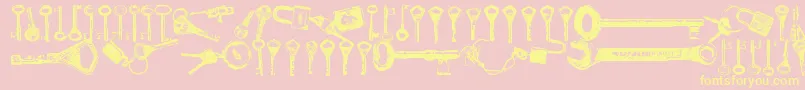 Avain Font – Yellow Fonts on Pink Background