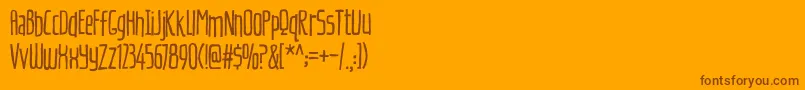 CherilyBlussomDemo-Schriftart – Braune Schriften auf orangefarbenem Hintergrund