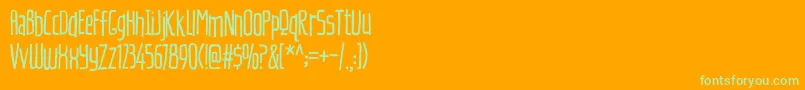 CherilyBlussomDemo Font – Green Fonts on Orange Background