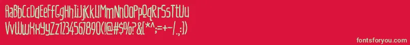 フォントCherilyBlussomDemo – 赤い背景に緑の文字