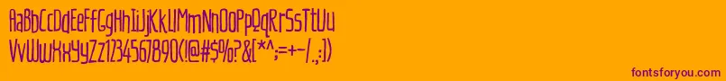 CherilyBlussomDemo Font – Purple Fonts on Orange Background