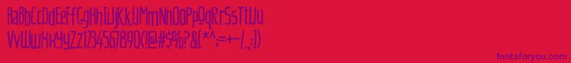 CherilyBlussomDemo Font – Purple Fonts on Red Background