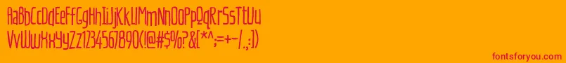 CherilyBlussomDemo Font – Red Fonts on Orange Background