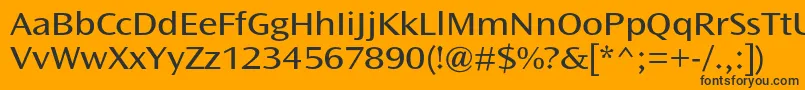 Шрифт OceansansstdBookext – чёрные шрифты на оранжевом фоне