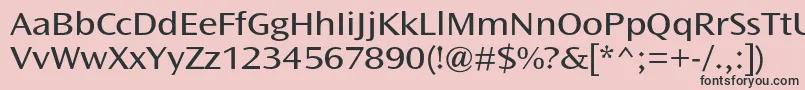 フォントOceansansstdBookext – ピンクの背景に黒い文字